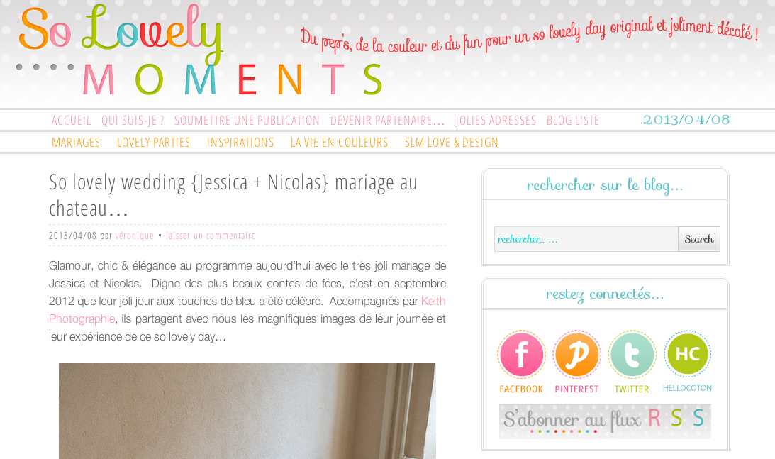 Publication So Lovely Moments –  Jessica & Nicolas
