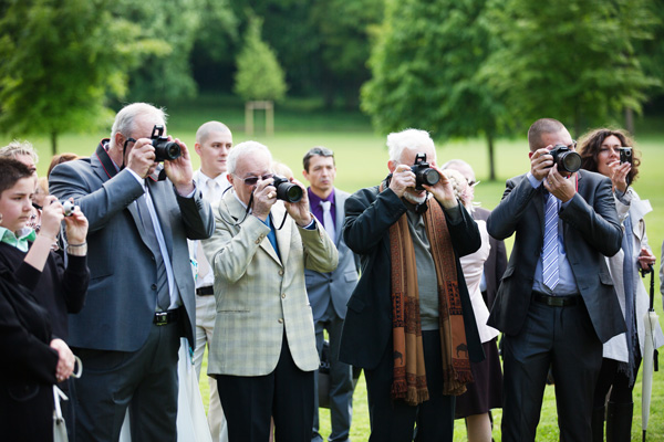 guests and cameras at wedding unplugged wedding