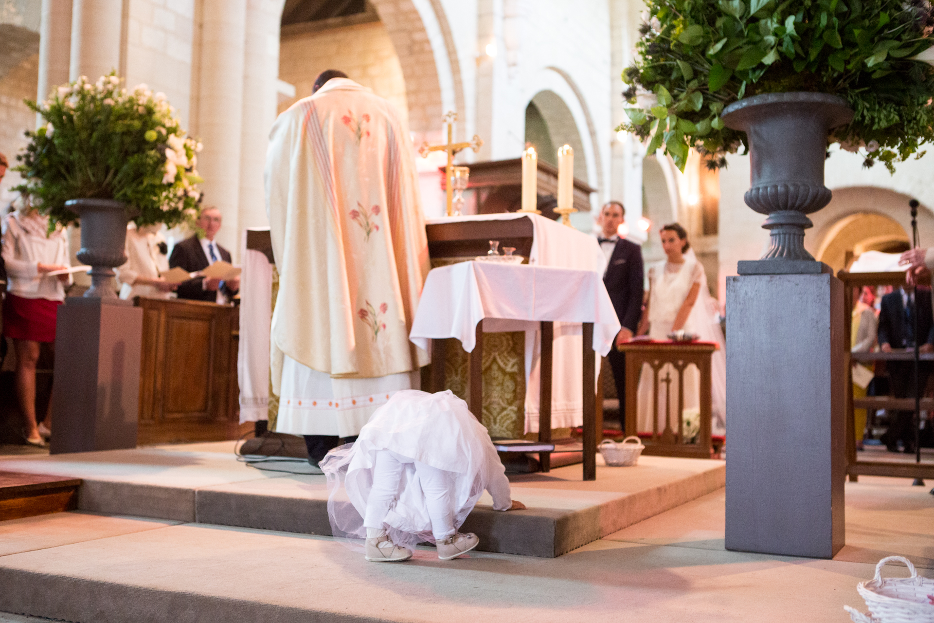 photographe de mariage à l'église de chantilly
